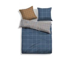 TOM TAILOR Unisex Heimtextilien & Bettware Karierte Wende-Bettwäsche Blue,135/200