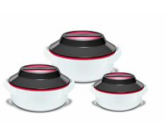 zinel microwow isoliert Mikrowelle Kasserolle Set, Plastik, rot, 25.5 x 24 x 30 cm