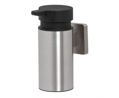 Tiger Dock Seifenspender groß zur Wandmontage, Edelstahl gebürstet, mit herausnehmbaren Einsatz, Edelstahl, Chrom, B x H x T: 5,5 x 12,9 x 10,1 cm