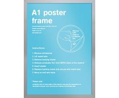Holzbilderrahmen, A1, 59,4 x 84,1 cm, 1 Stück silber