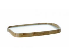 Stelton x-202 Emma Serviertablett, Bambus, weiß, braun, 43 x 30 x 4.5 cm