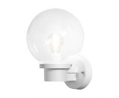 Konstsmide Nemi 7335-250 Wandleuchte B: 20cm T: 21,5cm H: 29cm / 1x60W / IP44 / Kunststoff / weiß
