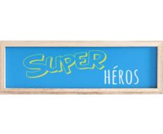 The Home Deco Factory hd1454 Deko Lichterkette Rechteckige Box Holz/PP blau