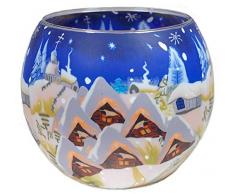 Himmlische Düfte Geschenkartikel GmbH Snow House Windlicht, Glas, Bunt, 11 x 11 x 9 cm