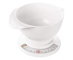 Dr. Oetker Backwaage mit Rührschüssel analoge Haushaltswaage, Waage für präzises Abwiegen, Küchenwaage mit Zuwiegefunktion (Farbe: weiß)