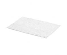 AmazonBasics - Badematte, Chenille-Schlaufen, Memory-Schaum, Weiß, 50 x 80 cm
