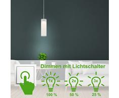 Briloner Leuchten LED Hänge- & Pendelleuchte, Deckenleuchte mit Dimmer, für Esstisch & Esszimmer, Wohnzimmer- & Decken-Lampe, 5 W, 120 x 10.5 cm