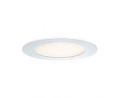 Paulmann Leuchten Paulmann 92097 Einbaupanel rund Deckenleuchte 6,5W Licht 2700K Warmweià LED Panel Weià matt mit Dimmfunktion inklusive Leuchtmittel Einbauleuchte, Aluminium, 6.5 W