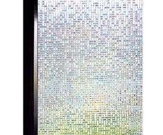 Duofire DL004 3D-Fensterfolie, klein, Mosaik, Sichtschutz, dekorative Folie, statische Glasfolie, kein Kleber, UV-Schutzfolie, nicht klebend, für Zuhause, Küche, Büro 17.7in. x 78.7in. Dl004