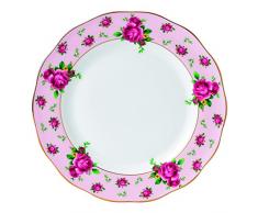 Royal Albert New Country Roses Essteller, Vintage-Stil, Weiß / Rosa