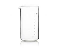 Barista Co ml.1 und 1000 Liter Wasser Glas 8 Becher, doppelwandig, 1 Stück, weiß