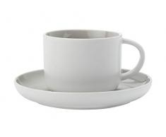 Maxwell Williams Tint Espressotasse und Untertasse in Geschenkbox, Porzellan, 100 ml, grau, Volle Größe