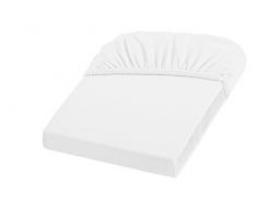 Fleuresse Colours Spannbettlaken, Uni-Mako-Satin, weiß, 100 x 200 cm