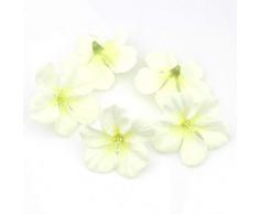 100/lot Spring Seide Orchidee Künstliche Blume Köpfe Gladiolen Cymbidium Blumen für Hochzeit Dekoration cremefarben