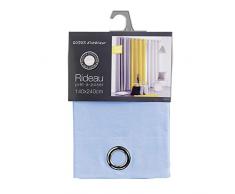 Douceur d Intérieur Panama Ösenschal, Baumwolle, azurblau, 140 x 280 cm