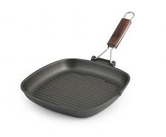 Risoli saporella Grillpfanne antihaft, Aluminium, schwarz, 25Â x 26Â x 5Â cm