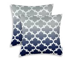 CaliTime Kissenbezüge, Kissenhülle 2 Stück Kissen Werfen Kissen Abdeckungen Fälle Schutz Muscheln zum Couch Sofa Schlafzimmer Zuhause Weihnachten Dekor (45cm x 45cm)