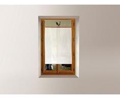 Soleil docre 043691 Scheibengardine Bestickt Baumwolle 60x90 cm COQ