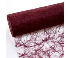 Deko AS GmbH Sizoweb Tischband Bordeaux 20 cm Rolle 25 Meter 64 011-R