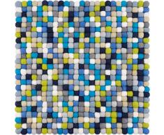 myfelt Fritz Sitzauflage, Wolle, Mehrfarbig, 36 x 36 cm