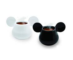Joy Toy 62128 MICKEY MOUSE 3D KERAMIK ESPRESSO TASSEN 13X8X8 CM, schwarz + weiss