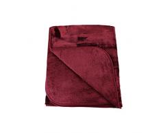 Amago Wohn- und Kuscheldecke, Cashmere-Feeling, Bordeaux, 180 x 220 cm, 40024-33-8020