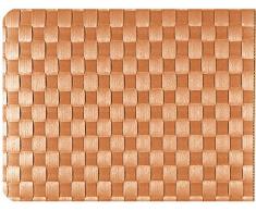 Saleen Tisch-Set, Flechtoptik, Maße: 30 x 40 cm, Eckig, Kunststoff, Dunkelorange, 01010145101