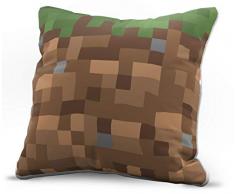 Jay Franco Minecraft Dirt Block Dekorativer Kissenbezug – Kids Super Soft 1er-Pack Überwurf Kissenbezug – Maße: 38,1 x 38,1 cm (Offizielles Minecraft-Produkt)