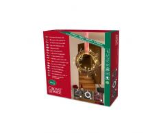 Konstsmide 6218-200 LED Dekoration Holzsilhouette Kranz, weiÃ / fÃ¼r Innen (IP20) / 24V Innentrafo / 30 warm weiÃe Dioden / transparentes Kabel