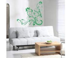 INDIGOS 4052166141345 Wandtattoo w652 schöne Tribal Blatt Wandaufkleber 120 x 114 cm, grün