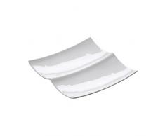 Maxwell & Williams JX24001 East meets West Platte, Servierplatte, zweigeteilt, 18 cm, in Geschenkbox, Porzellan