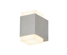 Briloner Leuchten LED Außenlampe, Wandlampe Außenbereich, Außenleuchte Edelstahl Optik, moderne Gartenlampe, warmweißes Licht, IP44, Höhe: 11 cm