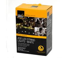 Gardman 200 Lichterkette, weiÃe LEDs, Plastik Colorful