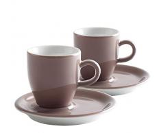 KAHLA Tasse, Porzellan, Braun, 4 TLG