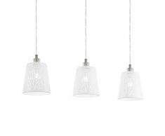 EGLO HAMBLETON Hängeleuchte 3-flammig Stahl 60 W, nickel-matt