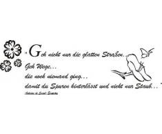 INDIGOS 4051719359626 Wandtattoo, Vinyl, schwarz, 60 x 10 x 10 cm