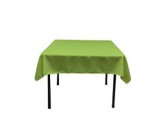 LA Linen Quadratische Tischdecke aus Polyester/Popeline, Polyester, Lime, 132 x 132 x 0.04 cm