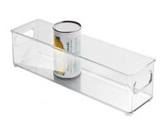 InterDesign Aufbewahrungsbehälter für Küche, Speisekammer, Kühlschrank, Gefrierschrank - Extra Lang, Durchsichtig