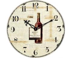 Technoline, WT 1012 Wanduhr, Ø 34cm, Merlot-Design