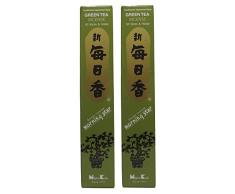 Trimontium 98711 Nippon Kodo Morning Star japanische Räucherstäbchen Duopack, 2 x 50 Stück Grüner Tee/Green Tea, 100