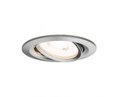 Paulmann Leuchten Paulmann 93944 LED Reflector Coin Flache Einbaustrahler 3x6,8W Deckenspot dimmbar und schwenkbar Akzentbeleuchtung Einbauleuchte, Aluminium, 6.8 W, Eisen gebürstet