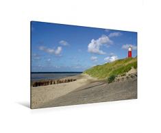 Premium Textil-Leinwand 120 x 80 cm Quer-Format Leuchtturm bei de Kocksdorp | Wandbild, HD-Bild auf Keilrahmen, Fertigbild auf hochwertigem Vlies, Leinwanddruck von Elke Krone