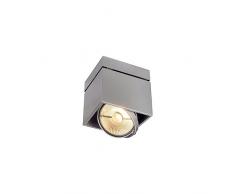 SLV Kardamod Surface Square ES111 Single Deckenleuchte eckig, GU10, maximal 75 W, silbergrau 117104