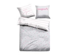 TOM TAILOR Unisex Heimtextilien & Bettware Gemusterte Wende-Bettwäsche grau/Grey,135/200