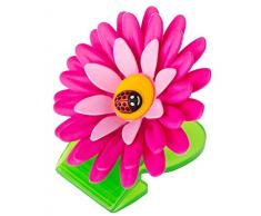 VIGAR Flower Power Magnet mit Klammern für Kühlschrank, 3 Stück, pp, Rosa, 8x8x2,5 cm