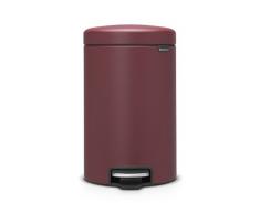 Brabantia newIcon Treteimer 12 L Sense of Luxury, Edelstahl, mineral windsor rot, 12 Liter