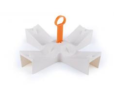 Excelsa Quick Cook Mikrowelle Kartoffelkocher, Polypropylen, Tpx, weiß mit Details Orange