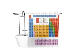 getDigital Periodensystem Duschvorhang aus beliebter Nerd WG - Anti-Schimmel Badewannen-Vorhang aus Polyester - Perfektes Geschenk fÃ¼r Serien-Fans, 180 x 200 cm