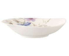 Villeroy & Boch - Mariefleur Gris Serve & Salad tiefe Schale, Schälchen für Beilagen und Salate, 21 x 18 cm, Premium Porzellan, weiß/bunt