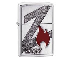 Zippo PL Vampire Mouth Feuerzeug, Messing, Edelstahloptik, 1 x 3,5 x 5,5 cm